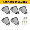 5 Cab Roof Light Marker Smoked Covers For 1999-2016 Ford F-250 F-350 F-450 F-550