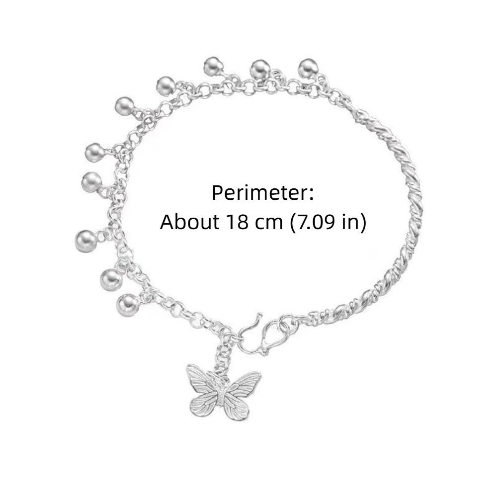 Sweet Beaded Bracelet Zinc Zinc Alloy Simple Bracelet Bangle Butterfly Pendant Bracelet  Daily