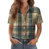 Women Blouses Short Sleeve Button Down Shirts Business Casual Dressy Work Tops Summer Spring Clothes
