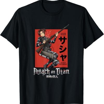 Attack On Titan Season 4 Sasha Loading Gun Anime T-Shirt