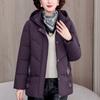 Plus Size XL-5XL Middle Age Woman Winter Coats Hooded Elegant Loose Thick Warm Embroidery Parkas Female Jacket