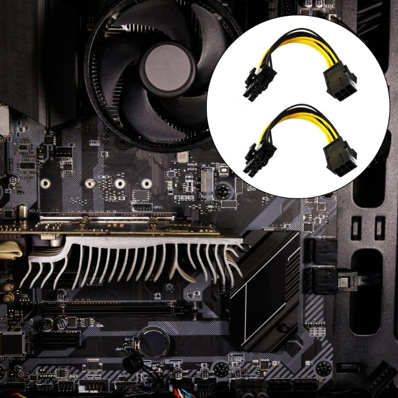GPU Splitter Cable 6 Pin Female To 8 Pin Male Power Adapter Splitter Power Extension Cable for GPU Graphics Card