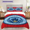 """Manchester City Football Club Emblem" Dreiteiliges Set""" (1 Bettbezug + 2 Kissenbezüge, ohne Füllung) 2D-Flache Bettbezug und Kissenbezug