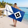 Hamburger SV Custom Beach Towel, Personalized Name Text Print, Football Logo Soft Quick‑Dry Towel Holiday Gift