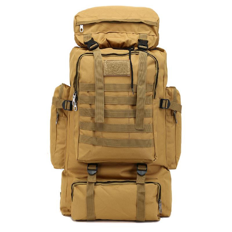 

70L Large Capacity Camouflage Outdoor Sports Backpack for Climbing, Military Training, and Camping Desert Digital