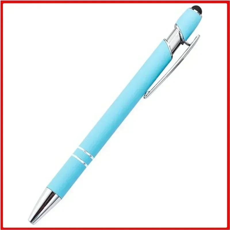 20-200 pens Wholesale Metal Ballpoint Pen Touch Screen Pen Office School Advertising Pen Custom Logo Text Laser Engraving