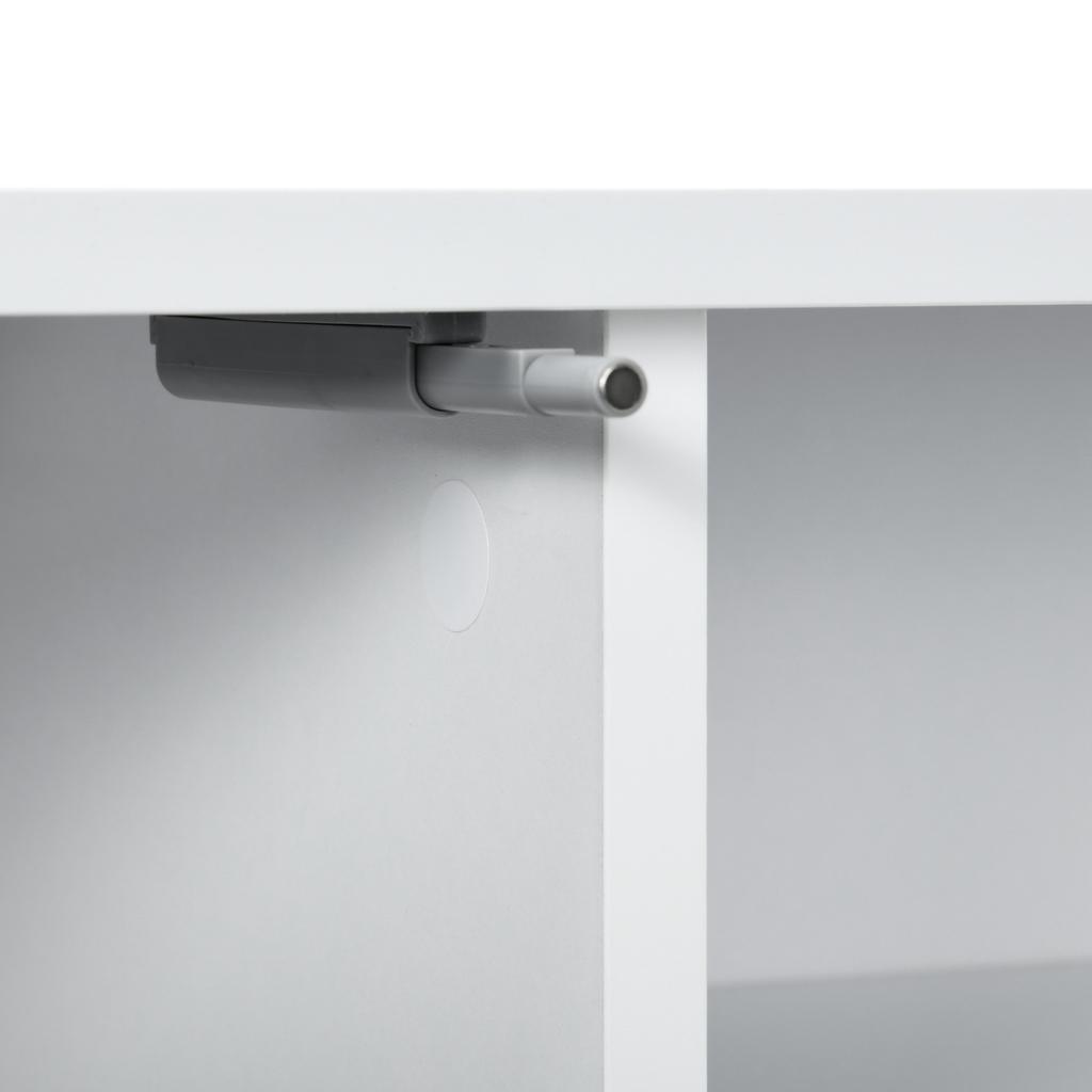 Floating TV Stand Cabinet for TVs Up To 60", Wall Mounted TV Unit with Open Shelf, Storage Cupboards and Cable Management for Living Room, White