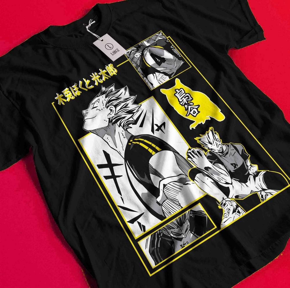

Футболка Haikyuu Футболка Сёё Хината Футболка Куроо Кенма Футболка Кагеяма Цукишима Аниме BB1172 4XL