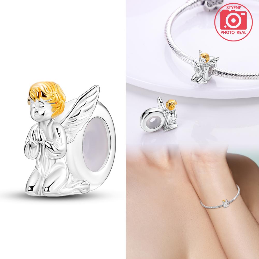 Kupferfarbene Gebetshand-Anhänger Kupferfarbene Charm-Perlen Passend für Original-Charms Armband-Perlen Für Damen Schmuckherstellung Geschenke