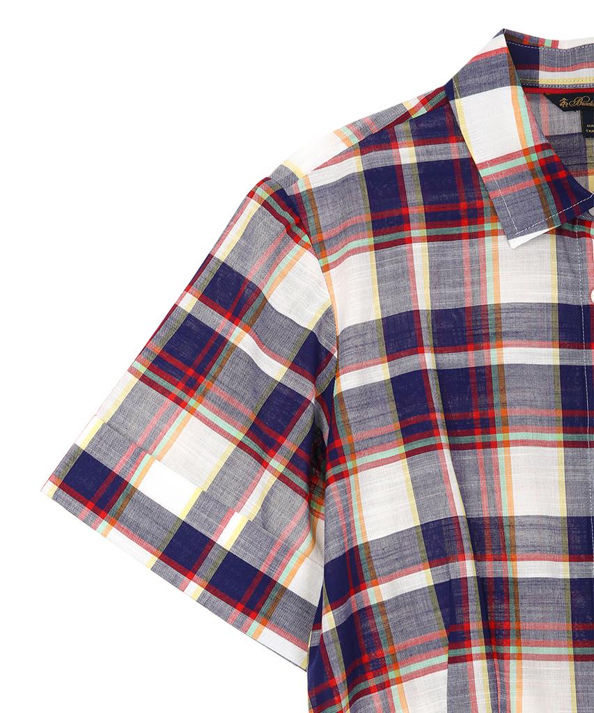 BROOKS BROTHERS Cotton Madras Shirt Dress (Multi) (Bbdzwm68227Es)