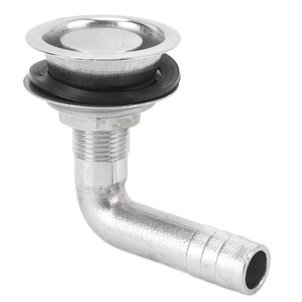 Marine Flush Mount Fuel Gas Tank Vent 316 Stainless Steel Vent Hose Fitting 90 Degrees Connector 16mm