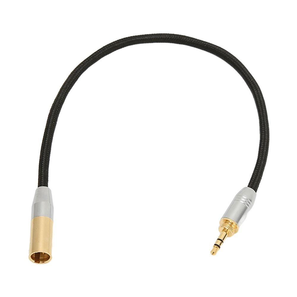 Gold Plated Professional Audio Cable Plug and Play 3.5mm to Mini XLR Adapter  Microphone Connection