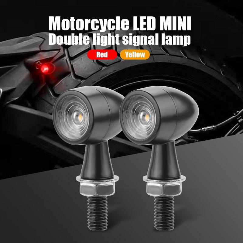 4 Wires E24 Motorcycle LED Turn Signals Light DRL Mini 8mm Retro Indicator Stop Lamp Flasher Blinker For Honda Suzuki Kawasaki