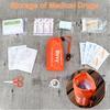 Bolsa de Armazenamento de Ferramentas para Barraca de Camping ao Ar Livre com Apito Multifuncional Grande Capacidade Saco com Cordão