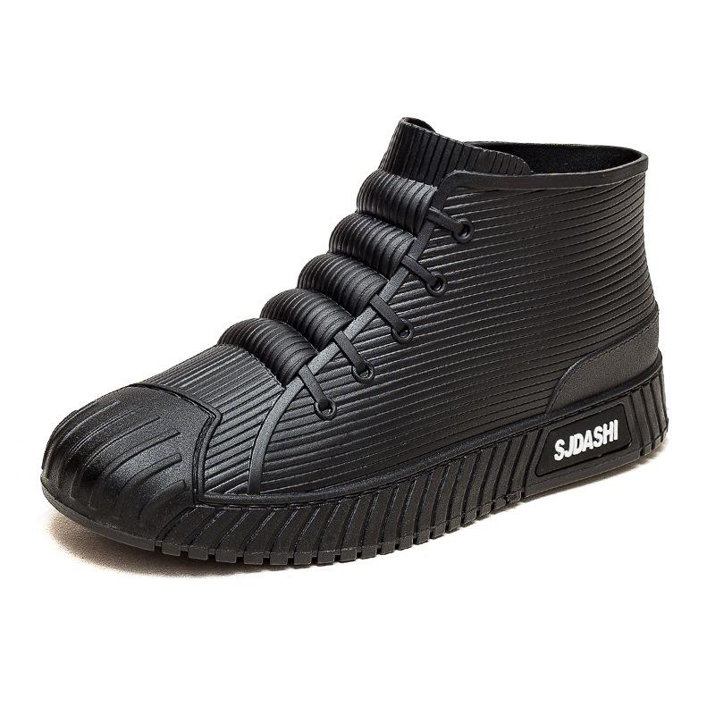 Autumn versatile men's new rain Boots Kitchen antislip low top shoes Car washing fishing waterproof boots Outdoor Casual shoe