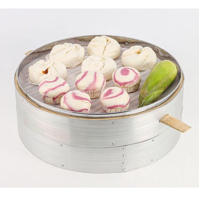 Xihe 43cm Commercial Reinforced Aluminum Steamer with Silicone Mat