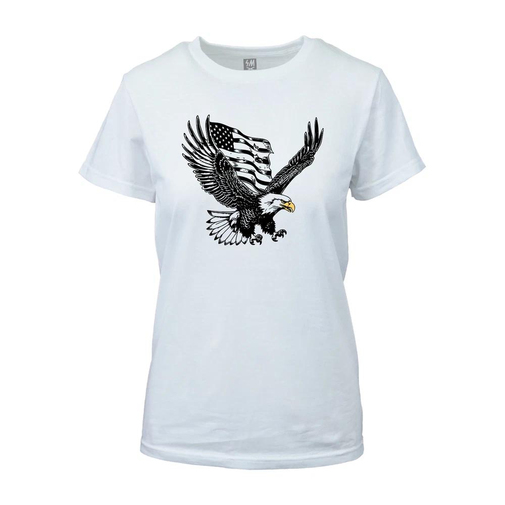 Distressed Usa Eagle Flag Graphic Unisexs T Shirt S