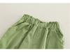 2025 New Korean Style: Puff Sleeve Floral Top & Shorts Summer Two-Piece Set for Baby Girls