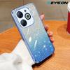 KEYSION Luxury Plating Glitter Phone Case forTECNO Spark Go 2024 20 20C Transparent Soft TPU Shockproof Cover for Tecno Pop 8