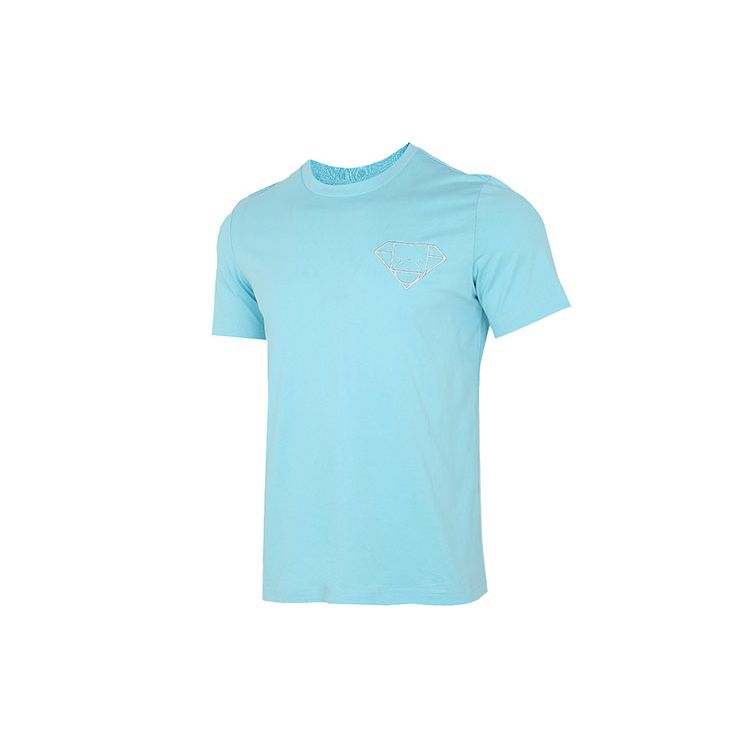 

Adidas Diamond Tee Баскетбольная спортивная футболка с круглым вырезом с короткими рукавами Мужские топы Светло-голубые GN5115 L