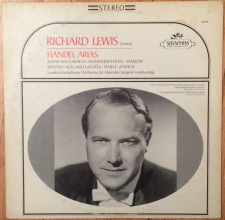 

LP Record RICHARD LEWIS, LONDON SYMPHONY ORCH - Handel Arias S60028 SERAPHIM US Classical Used