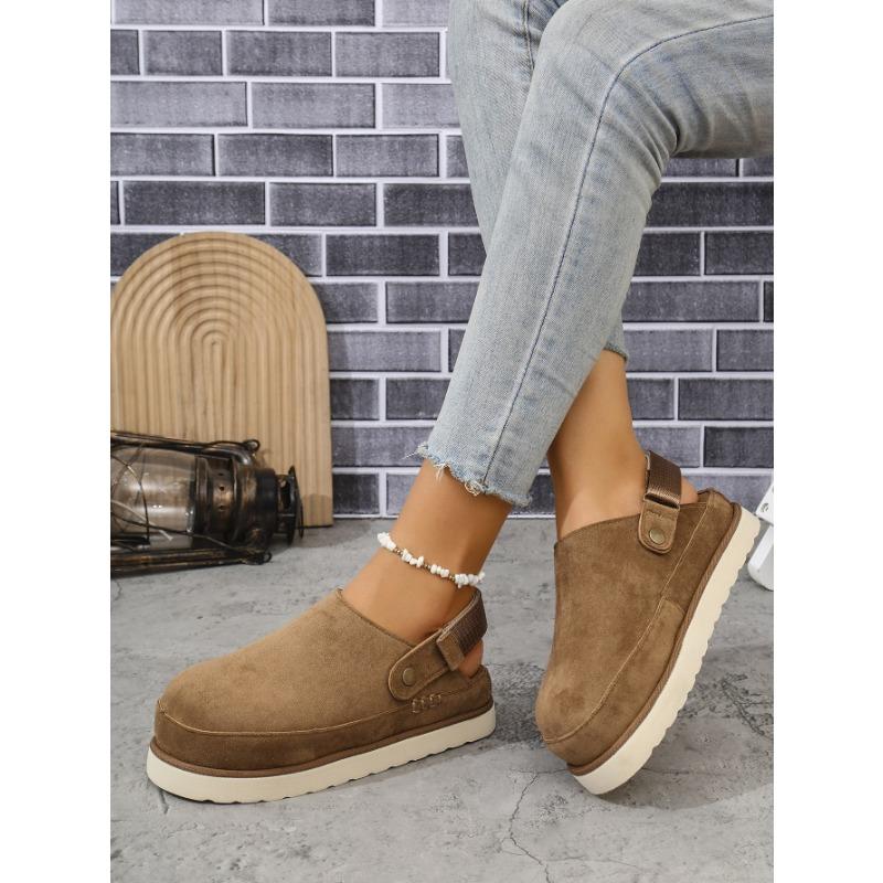 New Large-sized Shoes Slippers Women's Fashion Versatile Thick-soled Velcro Headband