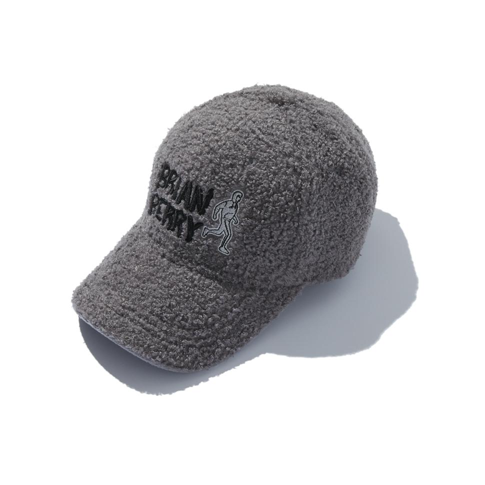 BRIAN BERRY Boa Fleece Berry Cap_Grey