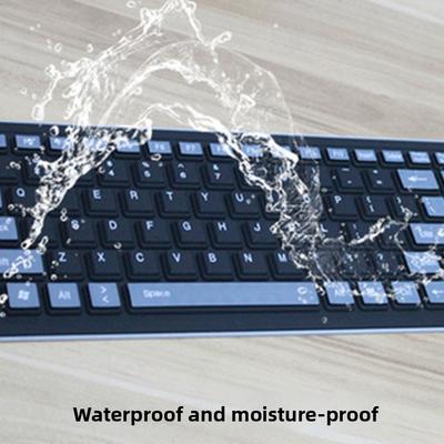 USB Interface Soft Silicone Flexible Keyboard 103 Keys Foldable USB Keyboard Waterproof Dustproof Wired Keyboard Office Use