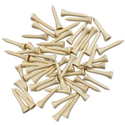 Grooblue Golf Tees, Bamboo Tees, 42mm, Approx. 100 Pieces, Short