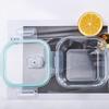 Skleněný obědový box Bento box Dělené nádoby na přípravu jídla s víčky Stohovatelné Opakovaně použitelné