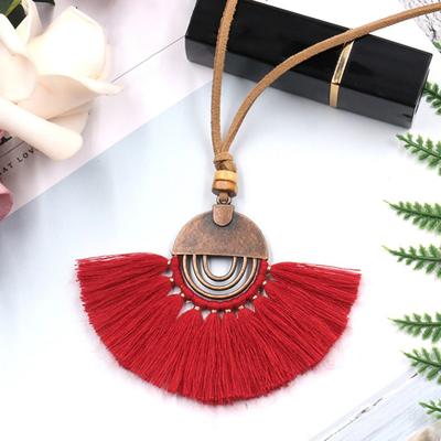 Eye-attractive Retro Necklace Bright Color Alloy Eco-friendly