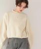 Titibait Crew Neck Free Ivory Sweat-Like Knit, AEXP4181, Women's, Size,