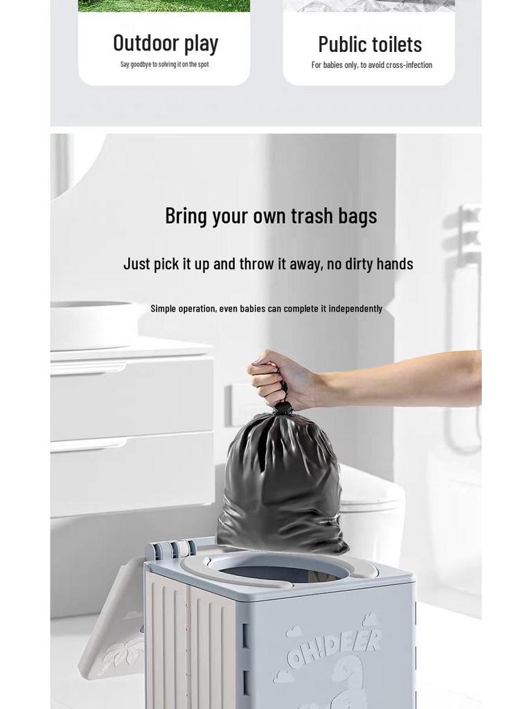 Portable Folding Children's Travel Toilet Seat and Urinal.