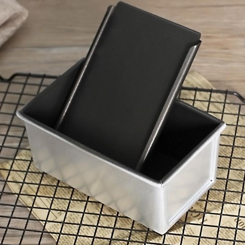 250g Aluminum Alloy Black Non-stick Coating Toast Boxes Bread Loaf Pan Cake Mold Baking Tool with Lid Bake Pan Brownie Pan