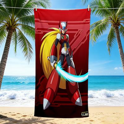 1Pc Megaman Armor Beach Towel Quick Dry Multiuse For Beach Pool Gym Yoga Home Travel Christmas Halloween Xmas Gift N1249