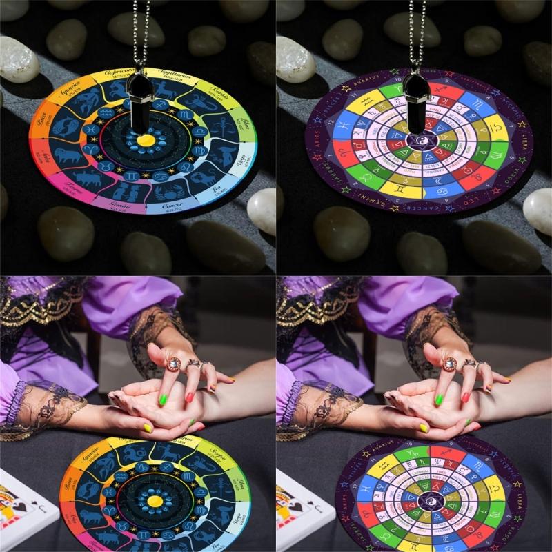 Pendelmatte Sternbilder Mauspads Gummi Divinationsmatte Wünschelruten Zeremonienmatte für Schreibtischdekoration