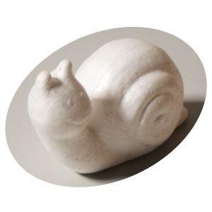 Objet décoratif - LE POLYSTYRÈNE - Escargot en polystyrène - 14cm - Blanc - Mixte