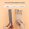 Cangzhou 5-teiliges Lidschattenpinsel-Set mit Aufbewahrungsbecher – Starker Griff, Minimale Puderaufnahme & Kein abfliegendes Puder