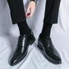 Men's Large Leather Business Formal Shoes, Size 38-48, Pointed Toe Wedding Groom Shoes