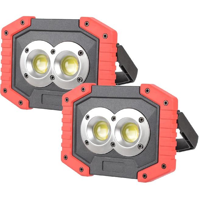 OTYTY LED Work Light 2-Pack, 30W 1500LM Portable Rechargeable Flood Lights with Magnetic Base, 4200mAh Battery for Outdoor, Camping, Hiking,