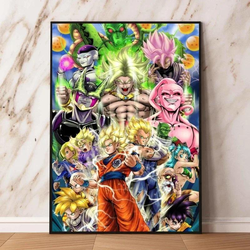 Anime Canvas Painting Print Picture Goku Vegeta Hd Poster Children's Bedroom Decoration Wall Art Home Prints Gifts