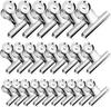 24 Pack Large Metal Hinge Clips,3 Sizes Bulldog Clips,Large Bull Clips,Stainless Steel Chip Clips Bag Clips Food Clips,Pictures