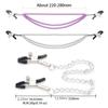 Metal Nipple Clamps with Chain Clips Flirting Teasing Sex Flirt Bondage Slave Bdsm Nipples Stimulation Fetish for Men Women Gay