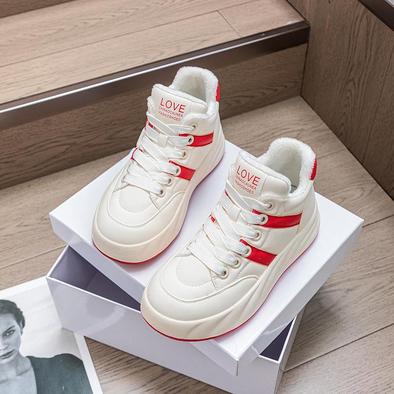 520025 spring new thick-soled white shoes classic board shoes