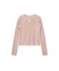 REST&RECREATION Velvet Long Sleeve Top - Pink