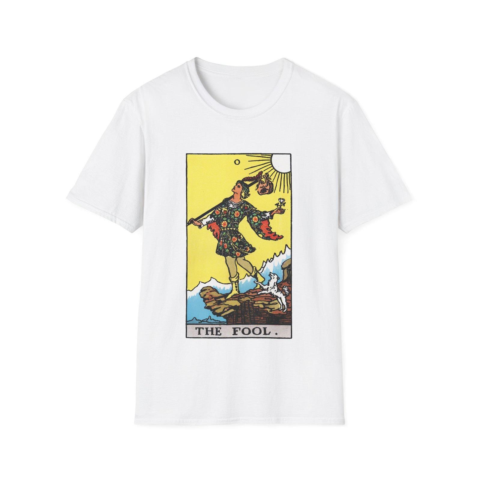 The Fool Tarot Card T-Shirt | Tarot Illustration, Occult Mystic M