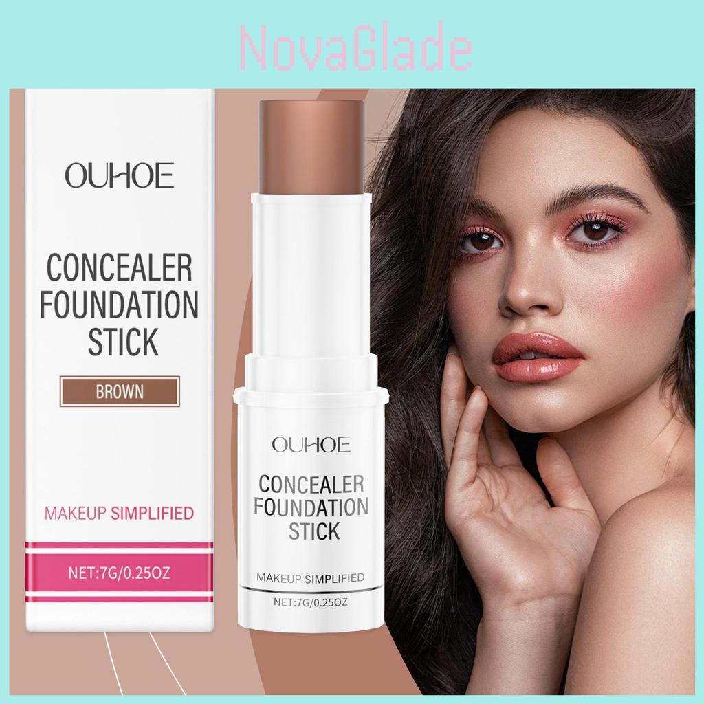 Ouhoe Brown Concealer Foundation Stick Lightweight Hydrating Radiant Natural Finish