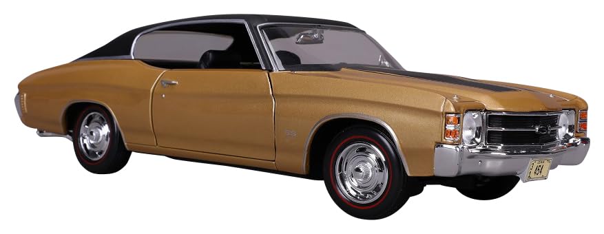 Kyosho Maisto Масштаб 1971 Chevrolet Chevelle SS454 Спортивное купе в MS31890GB 1/18 Золотой/Черный (Готовая модель)