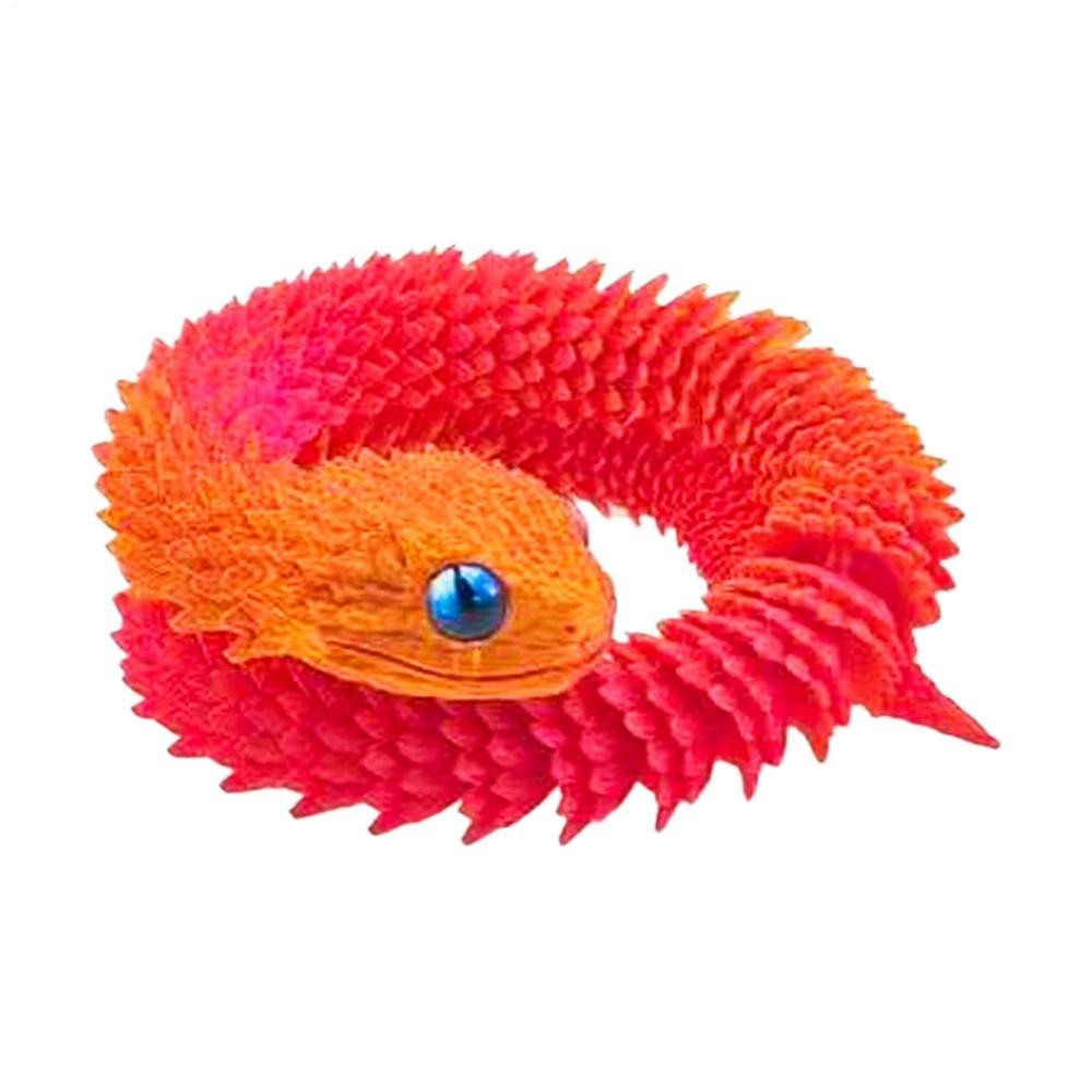 30CM 3D Printed Articulated Snake Bendable Rotatable Joint Snake Model Figurine Home Office Desktop Crafts Ornament Kids Toys