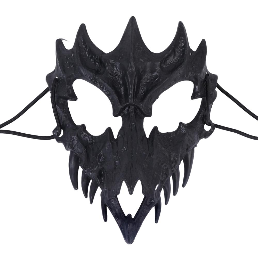 Halloween Carnival Party Mask Anime Dragon God Skeleton Half Face Masks Bone Skull Animals Mask Cosplay Dance Prom Costume Props